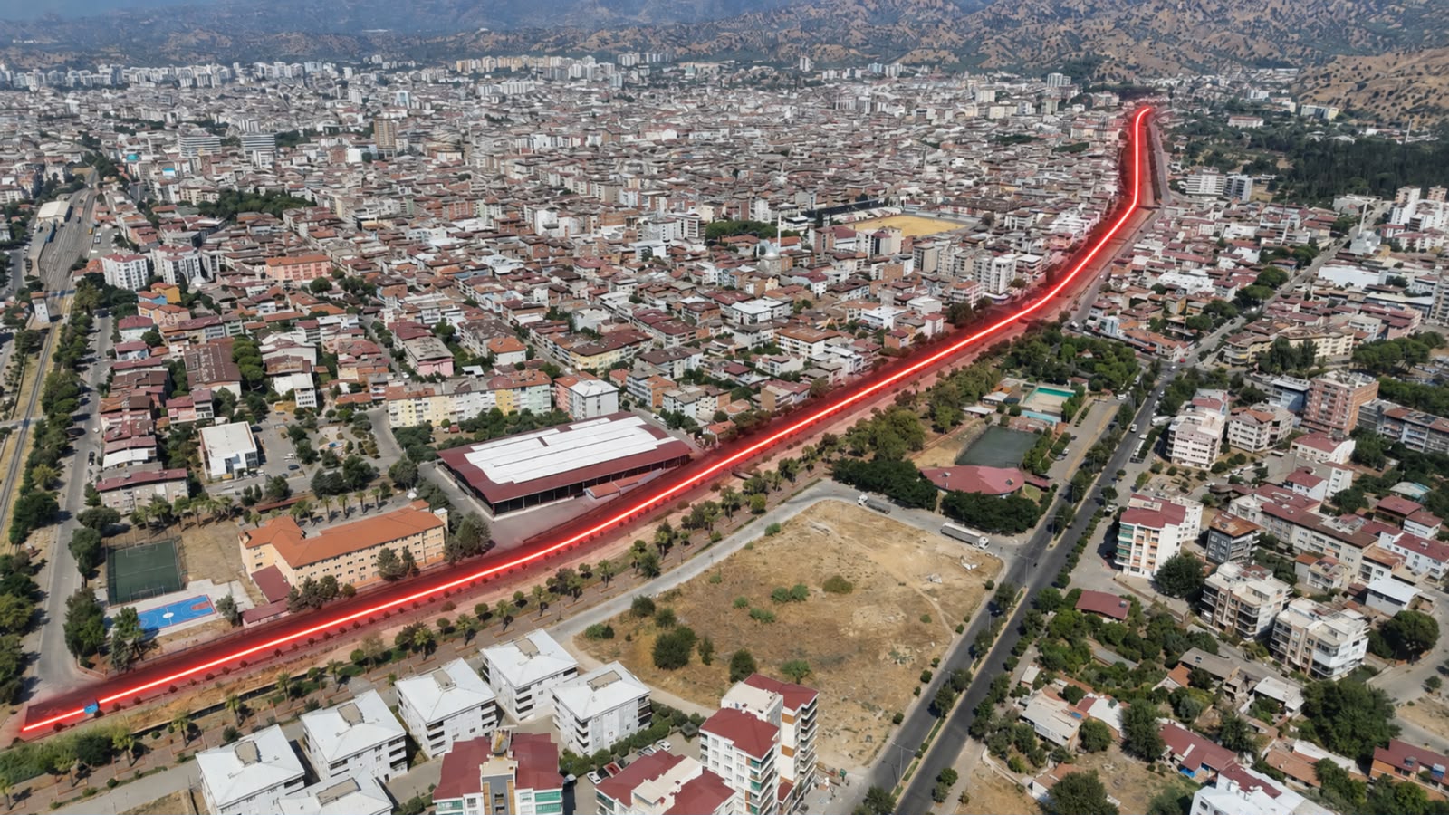 NAZİLLİ BELEDİYESİ’NDEN UÇAK PİSTİ GİBİ YOL